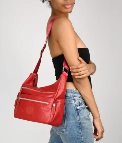 Outlet Bosanova Bolso bandolera rojo con cremalleras