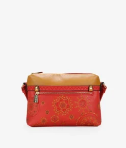 Clearance Bosanova Bolso bandolera rojo con bordado