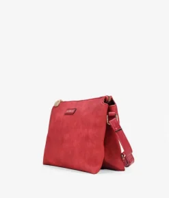 Sale Bosanova Bolso bandolera rojo con cremallera y grabado