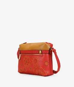 Clearance Bosanova Bolso bandolera rojo con bordado