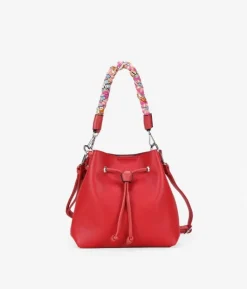 Hot Bosanova Bolso bandolera rojo tipo saco con asa extraíble