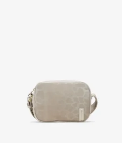 Online Bosanova Bolso bandolera taupe con grabado de leopardo