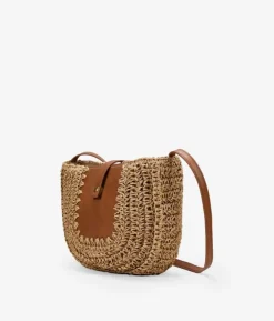 Best Bosanova Bolso bandolera tostado en rafia con solapa
