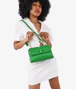 Clearance Bosanova Bolso bandolera verde con solapa