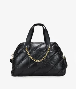 Discount Bosanova Bolso bowling negro con cosido acolchado