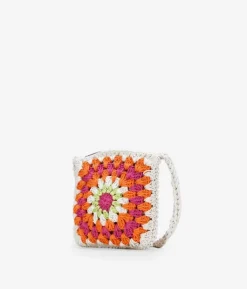 Outlet Bosanova Bolso crochet pequeño rosa y multicolor