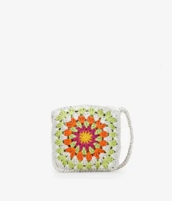 Outlet Bosanova Bolso crochet pequeño verde y multicolor