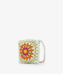Outlet Bosanova Bolso crochet pequeño verde y multicolor