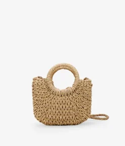 Sale Bosanova Bolso de esparto marrón tipo canasto