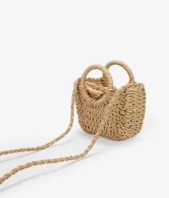 Sale Bosanova Bolso de esparto marrón tipo canasto