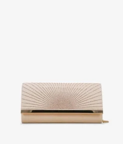 Best Bosanova Bolso de fiesta beige con brillantes