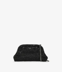 Online Bosanova Bolso de fiesta negro con brillantes y cadena