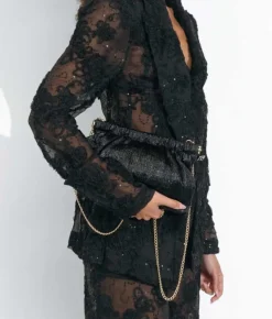 Hot Bosanova Bolso de fiesta negro con boquilla
