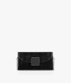 Best Bosanova Bolso de fiesta negro con solapa y metal