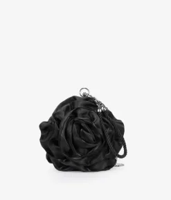 Hot Bosanova Bolso de fiesta negro con forma de flor