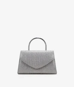 Fashion Bosanova Bolso de fiesta plomo con asa metálica