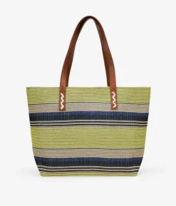 Fashion Bosanova Bolso de hombro azul en rafia con cremallera