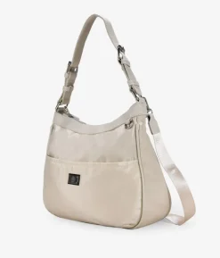 Sale Bosanova Bolso de hombro beige con bolsillo