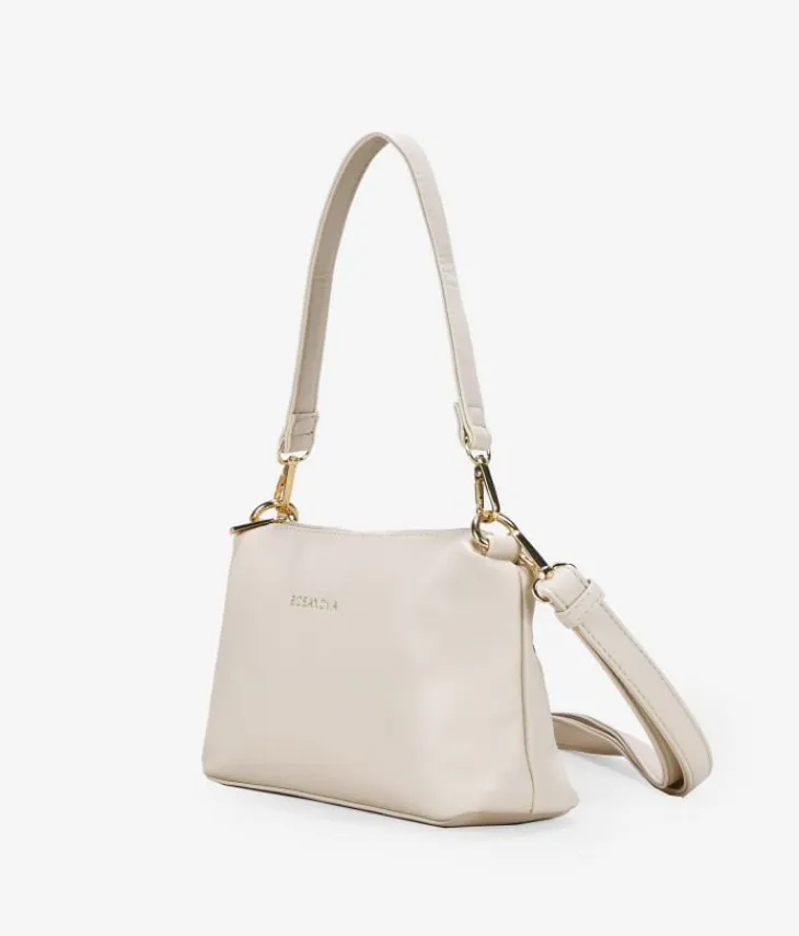 Clearance Bosanova Bolso de hombro beige con cremallera