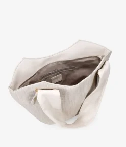 Best Bosanova Bolso de hombro beige en rafia con cremallera