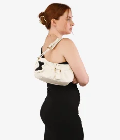 Best Bosanova Bolso de hombro blanco con solapa