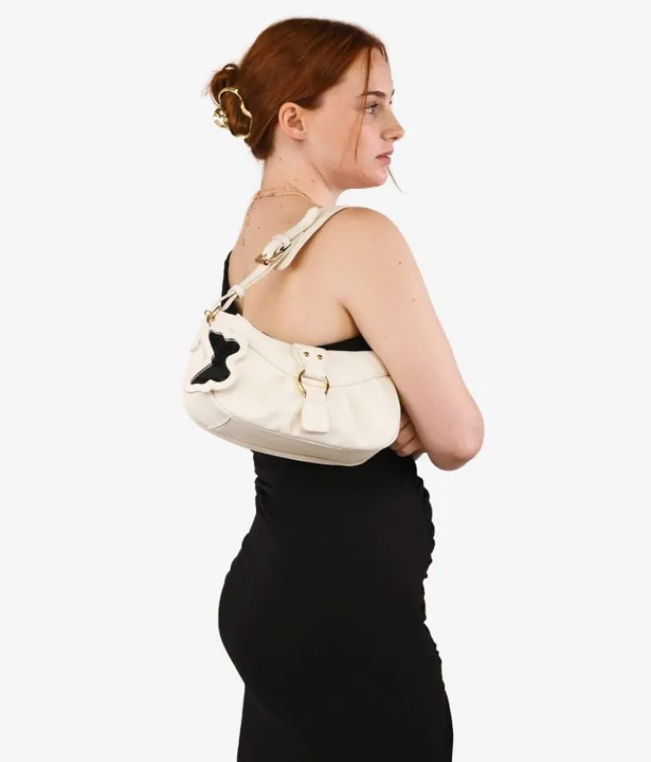 Best Bosanova Bolso de hombro blanco con solapa
