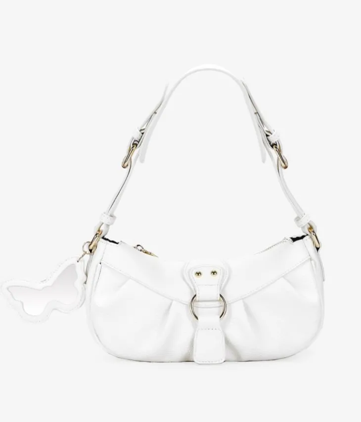 Best Bosanova Bolso de hombro blanco con solapa
