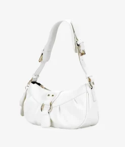 Best Bosanova Bolso de hombro blanco con solapa