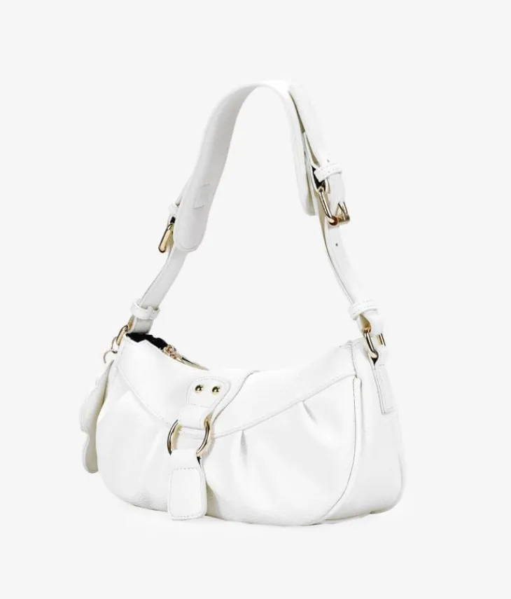 Best Bosanova Bolso de hombro blanco con solapa