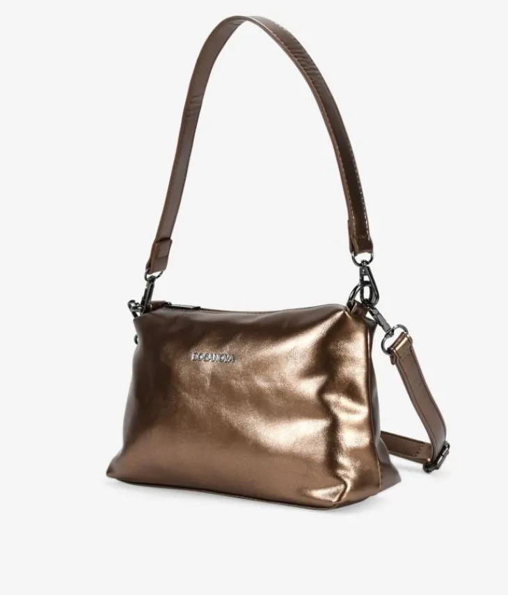 Best Bosanova Bolso de hombro bronce pequeño con cremallera