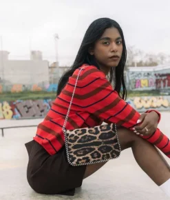 Sale Bosanova Bolso de hombro leopardo con cadena