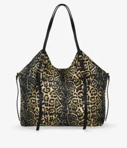 Hot Bosanova Bolso de hombro leopardo con hebillas metálicas
