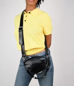 Clearance Bosanova Bolso de hombro negro con asa de anillas