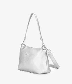 Sale Bosanova Bolso de hombro plateado con cremallera