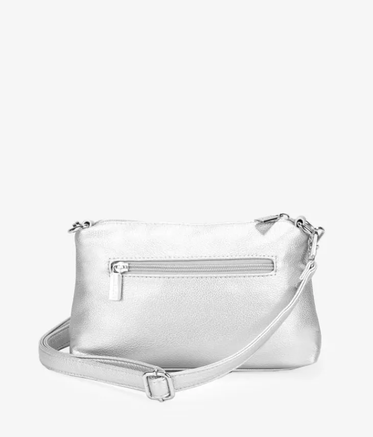 Sale Bosanova Bolso de hombro plateado con cremallera