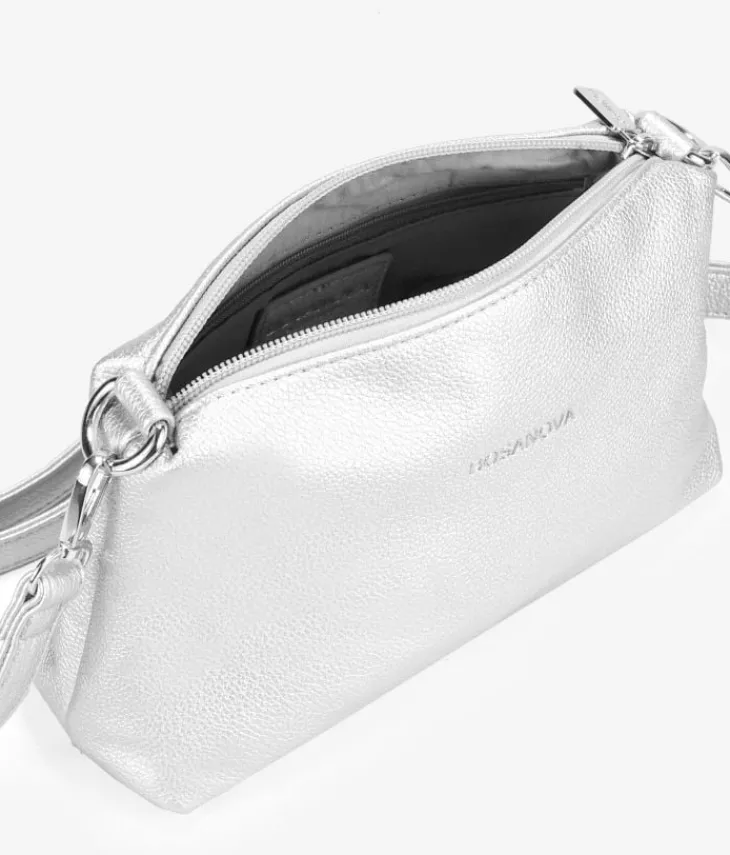 Sale Bosanova Bolso de hombro plateado con cremallera