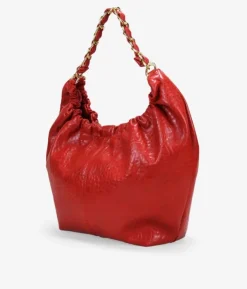 Best Bosanova Bolso de hombro rojo con cadena
