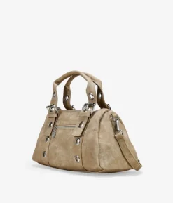Best Bosanova Bolso de mano arena con hebillas y tachuelas redondas