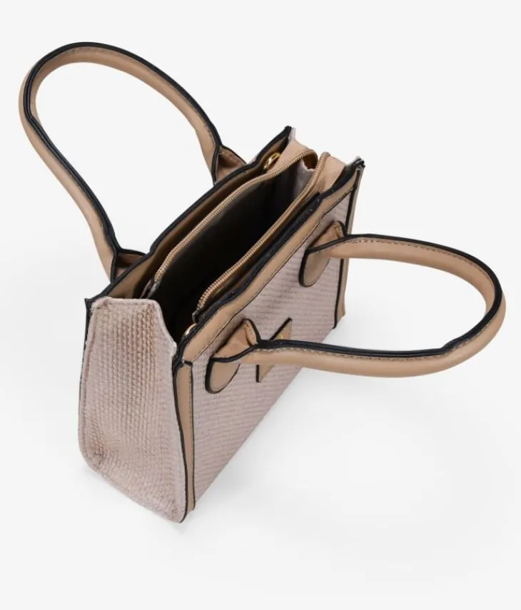 Fashion Bosanova Bolso de mano beige en rafia