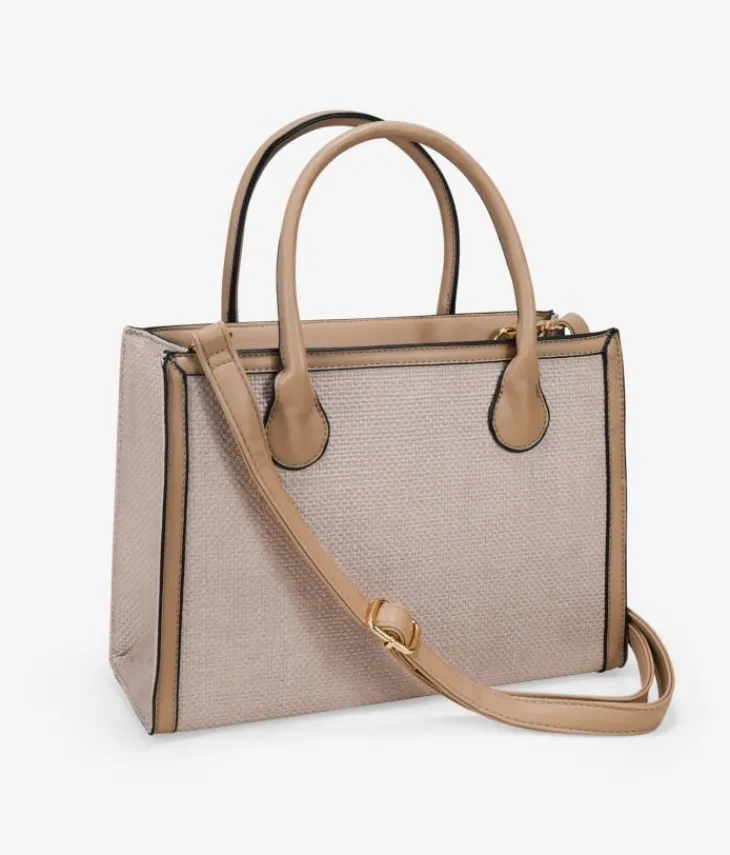 Fashion Bosanova Bolso de mano beige en rafia