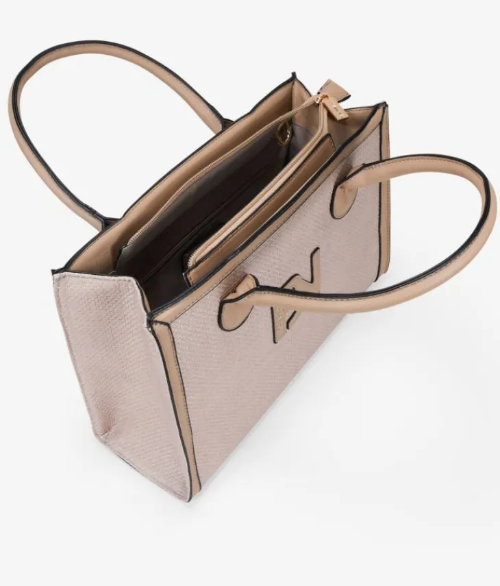 Fashion Bosanova Bolso de mano beige en rafia