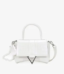 New Bosanova Bolso de mano blanco con espejo mariposa