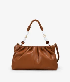Outlet Bosanova Bolso de mano cuero con asa de cuentas