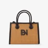 New Bosanova Bolso de mano marrón en rafia