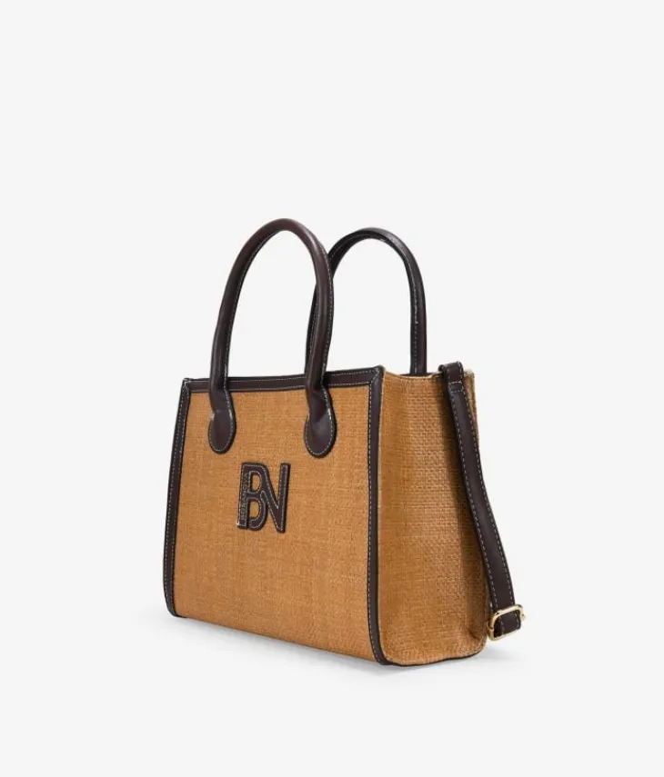New Bosanova Bolso de mano marrón en rafia