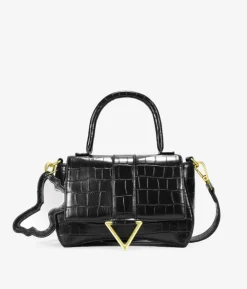 Best Bosanova Bolso de mano negro con espejo de mariposa