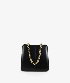 Hot Bosanova Bolso de mano negro rígido con cadena