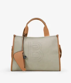 Sale Bosanova Bolso de mano rectangular beige con cremallera
