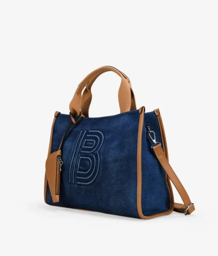 Online Bosanova Bolso de mano rectangular azul con cremallera