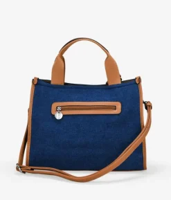 Online Bosanova Bolso de mano rectangular azul con cremallera